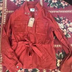 NEW Boutique Brick Red Jacket Size Large